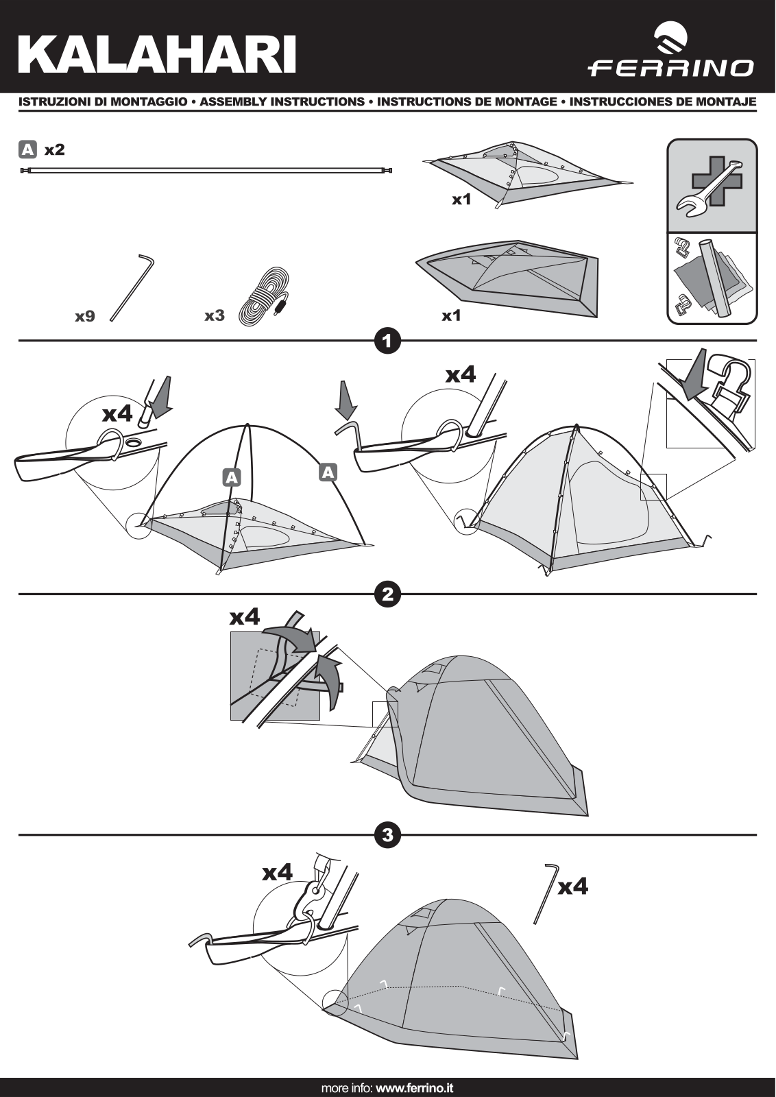 Ferrino Kalahari 3 User manual