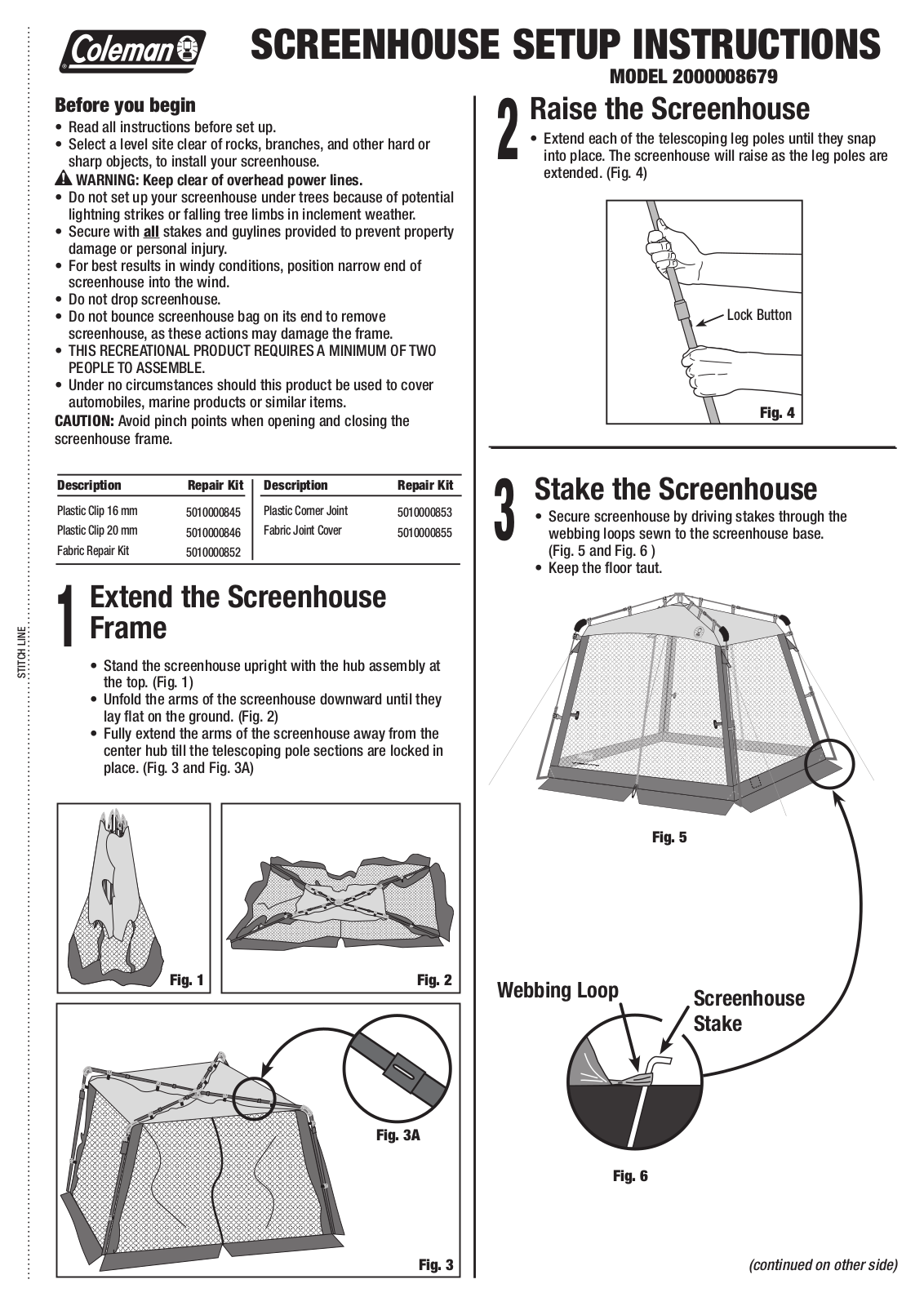 Coleman 2000008679 User Manual