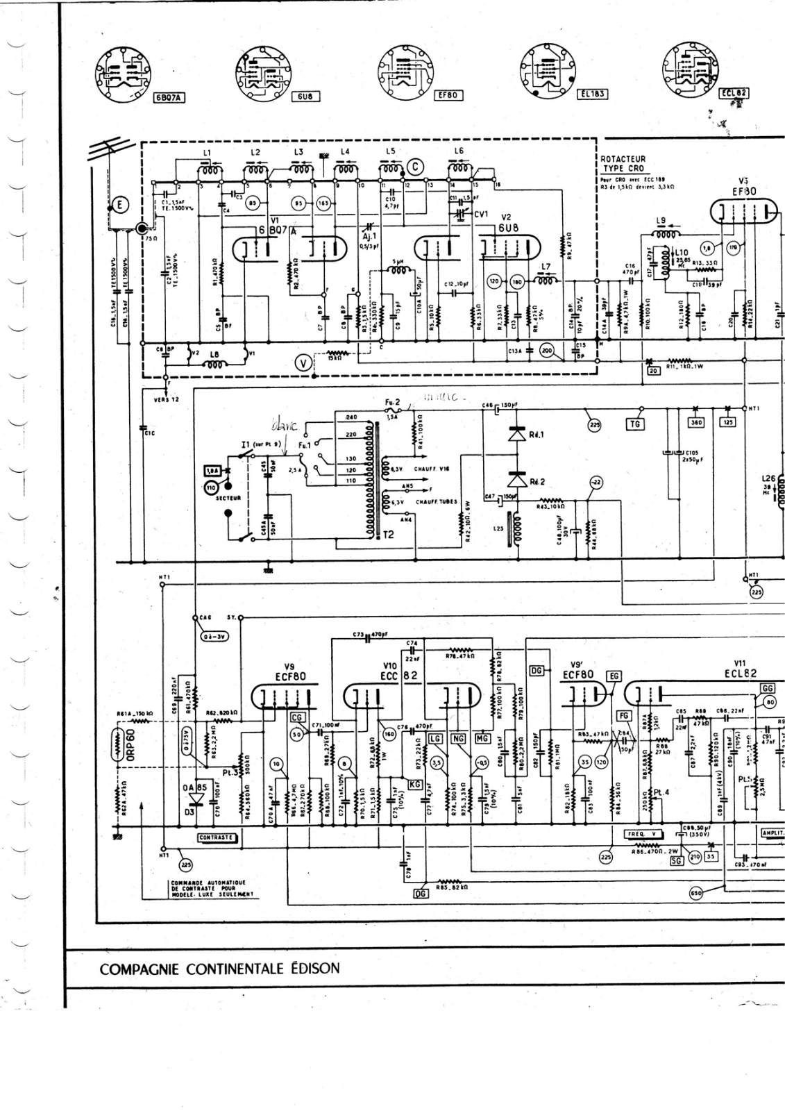 Continental Edison ERT-1415 Schematic