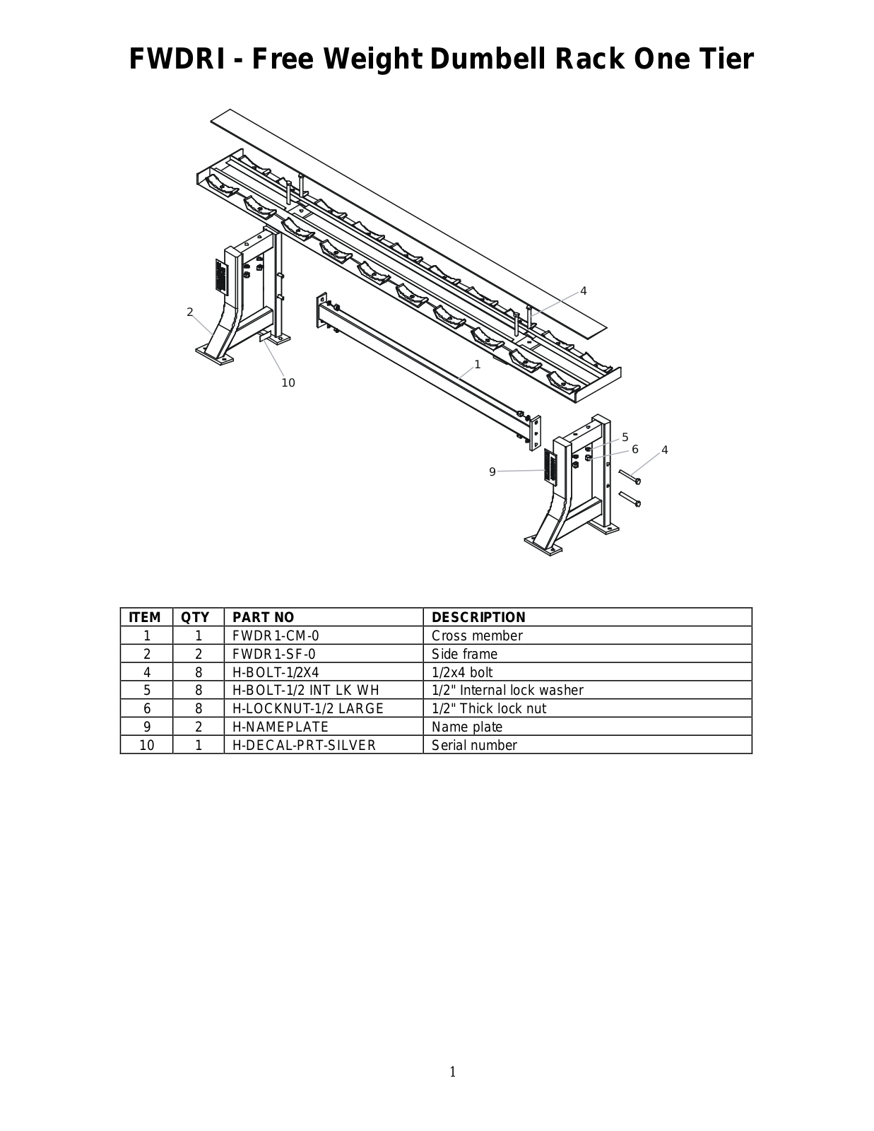 Life Fitness FWDRI User manual