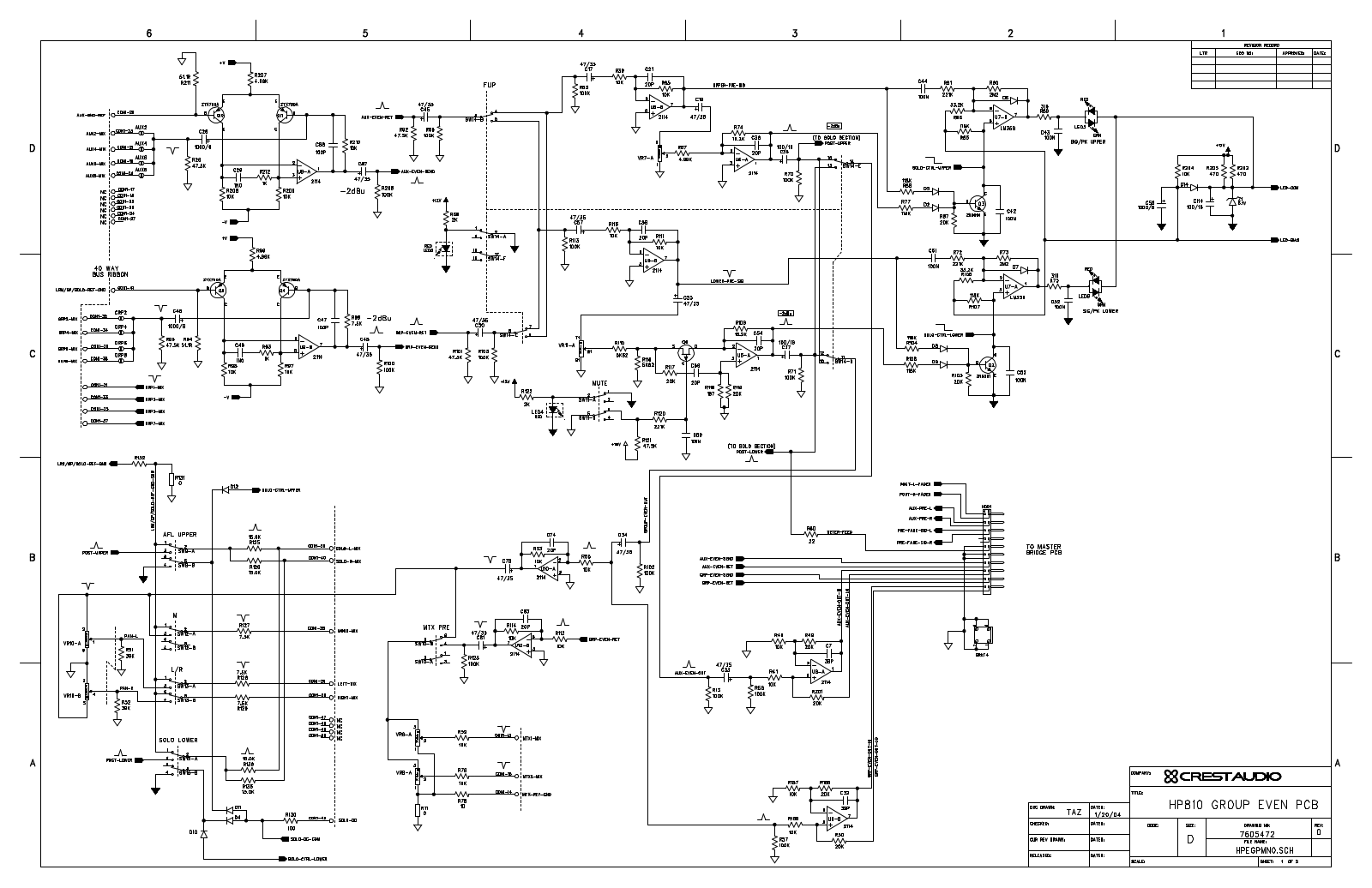 Crest HP8-Set, HP-8-GrpEven-0 Schematic