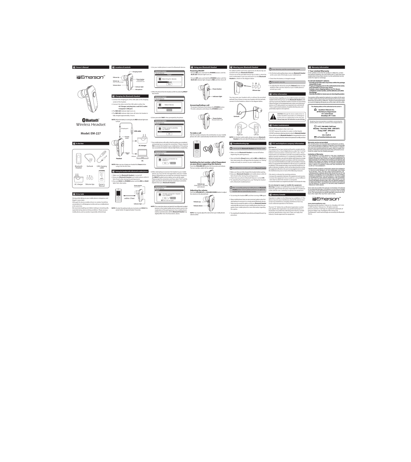 Emerson EM-227 User Manual