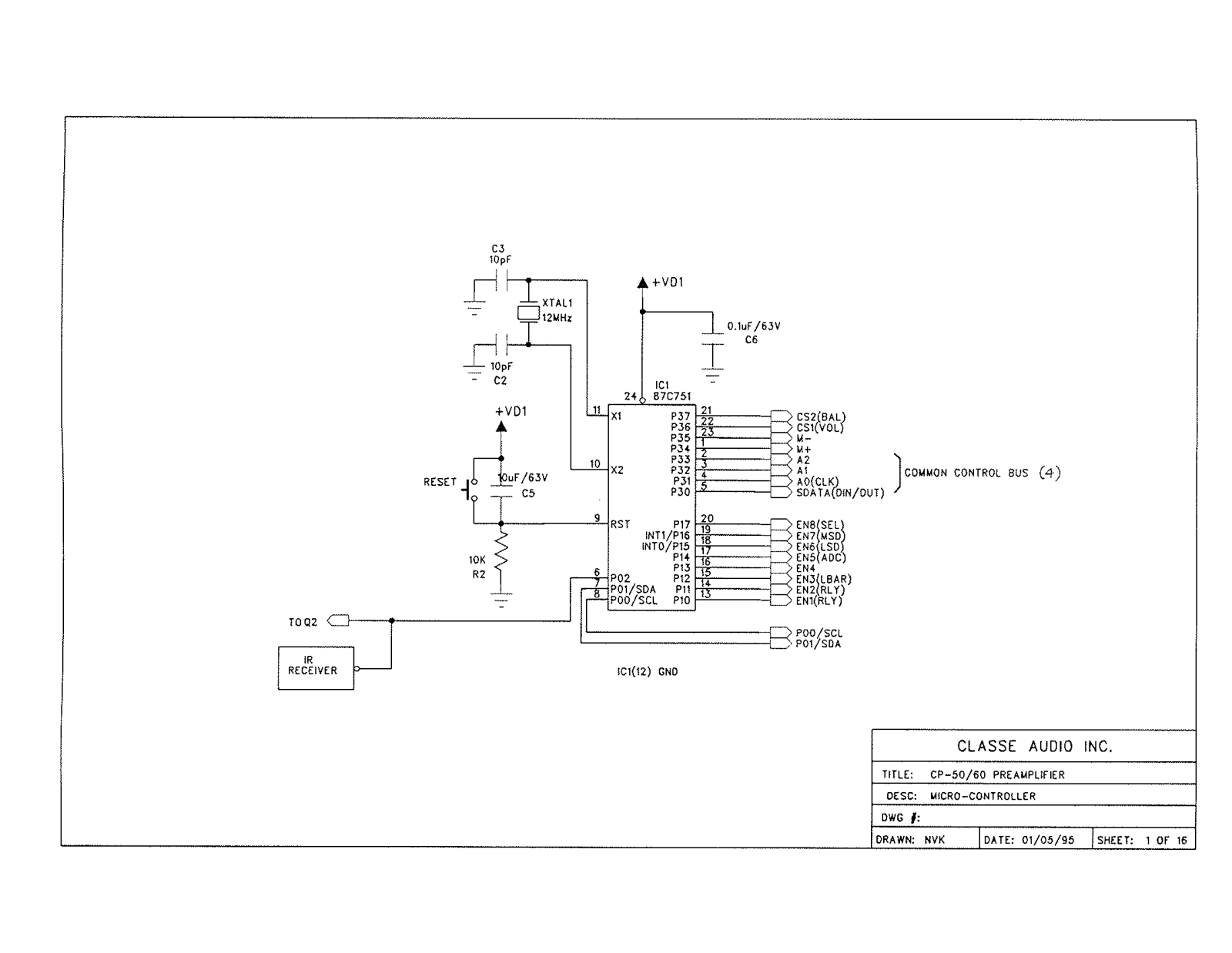 Classe Audio CP-50 Schematic