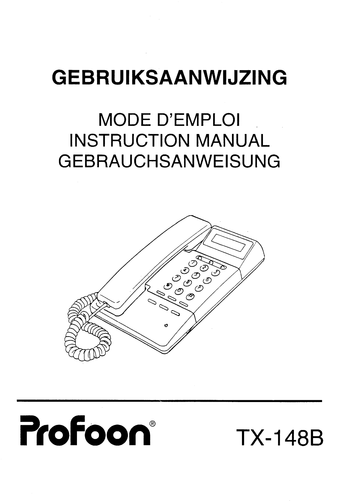 Profoon TX148b, TX148 Operating Instructions - ManualMachine.com