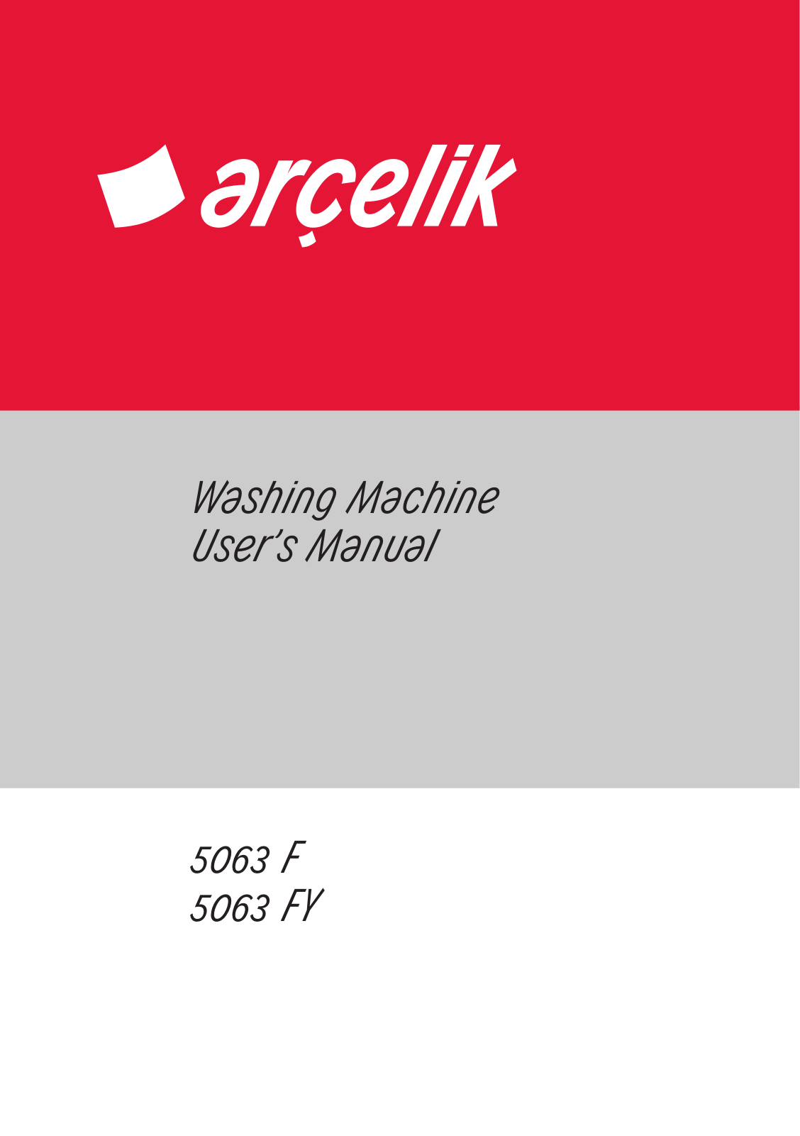 Arçelik 5063 F, 5063 FY User manual