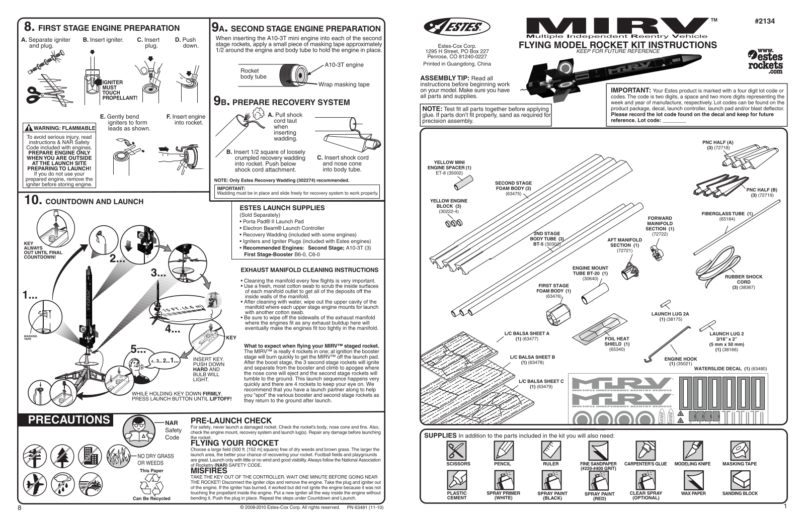 ESTES Mirv User Manual