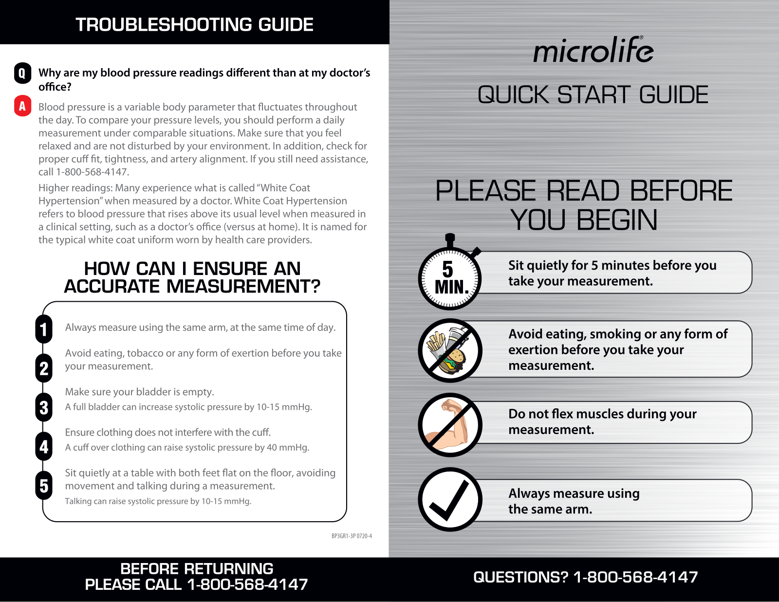 microlife BP3GRI-3P Quick Start Guide