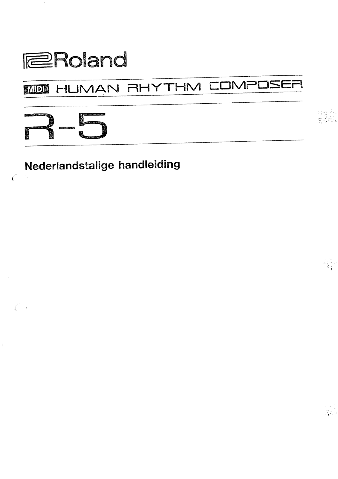 Roland R-5 User Manual