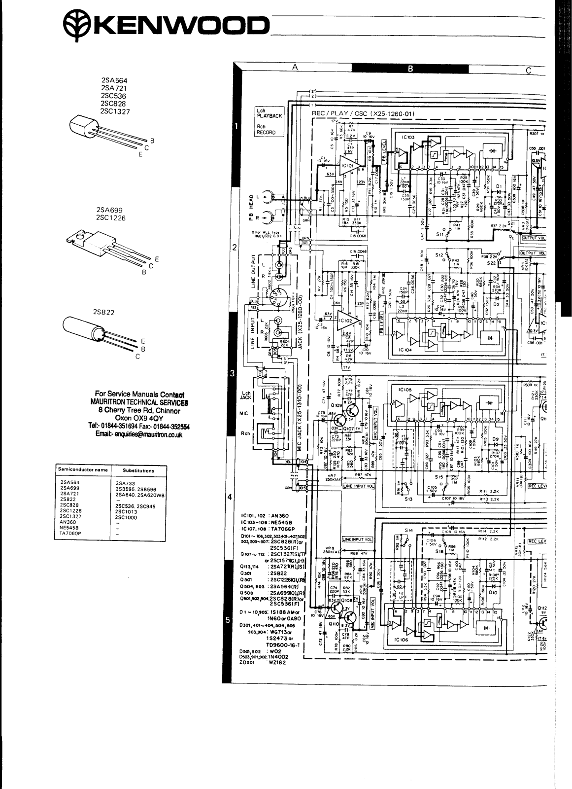 Kenwood KX-1003 Schematic