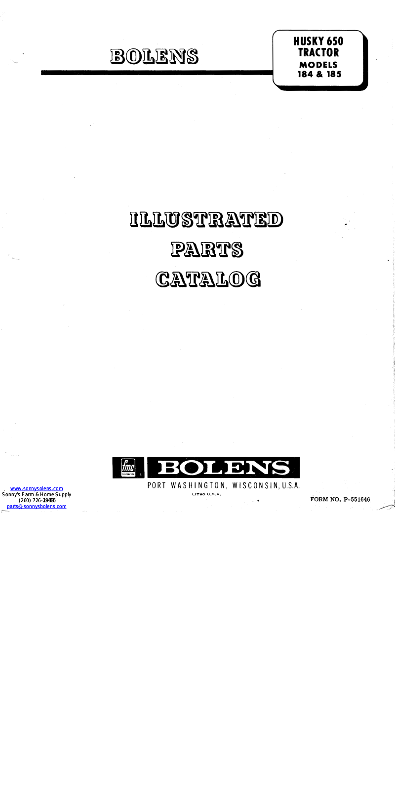 Bolens 185, 184 User Manual