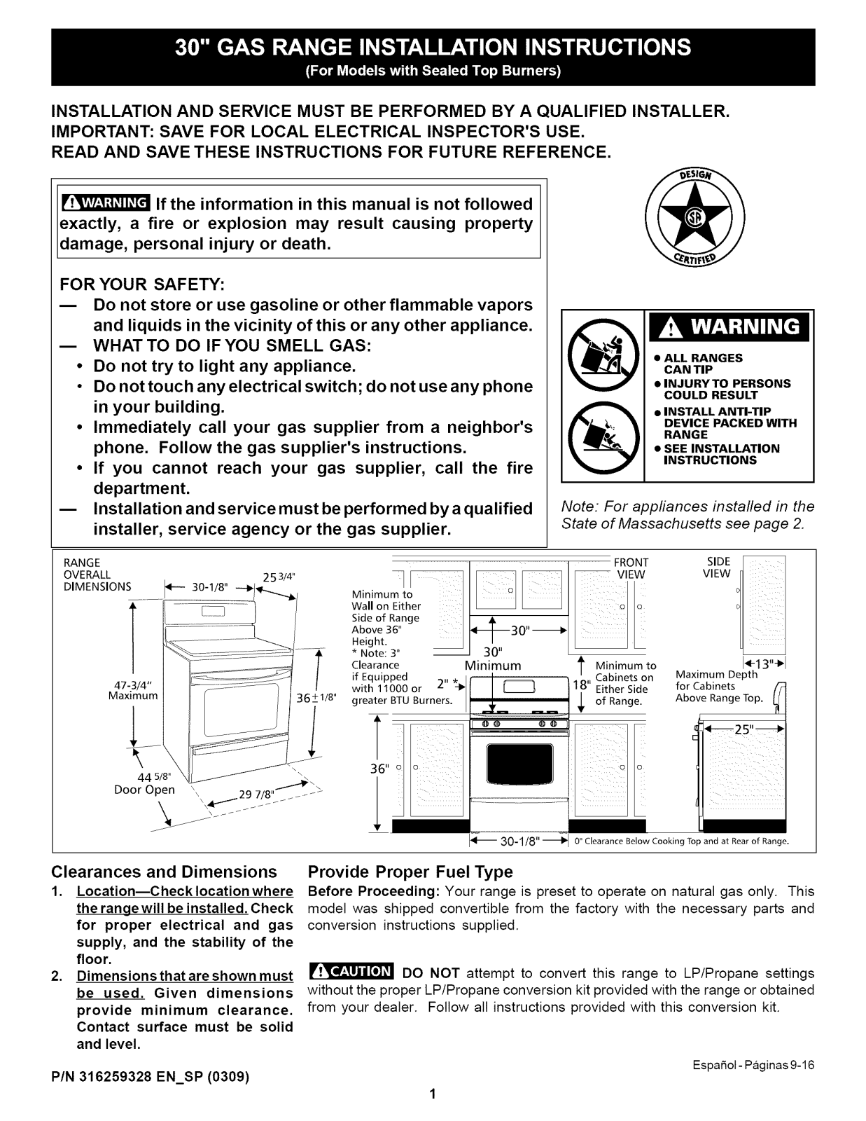Kenmore 79078629400, 79078829404, 79078829402, 79078829400, 79078824404 Installation Guide - ManualMachine.com