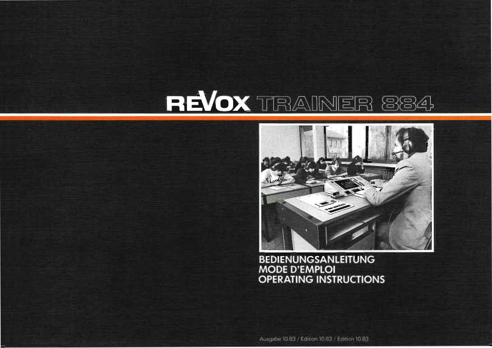 Revox 884-TEACHER Owners Manual