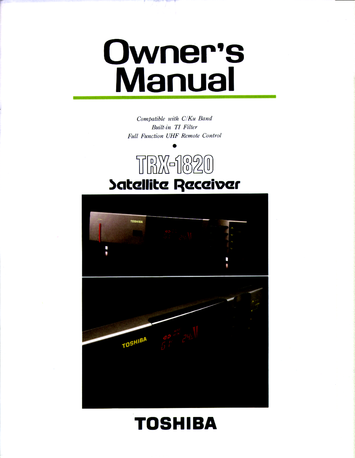 Toshiba TRX1820 User Manual