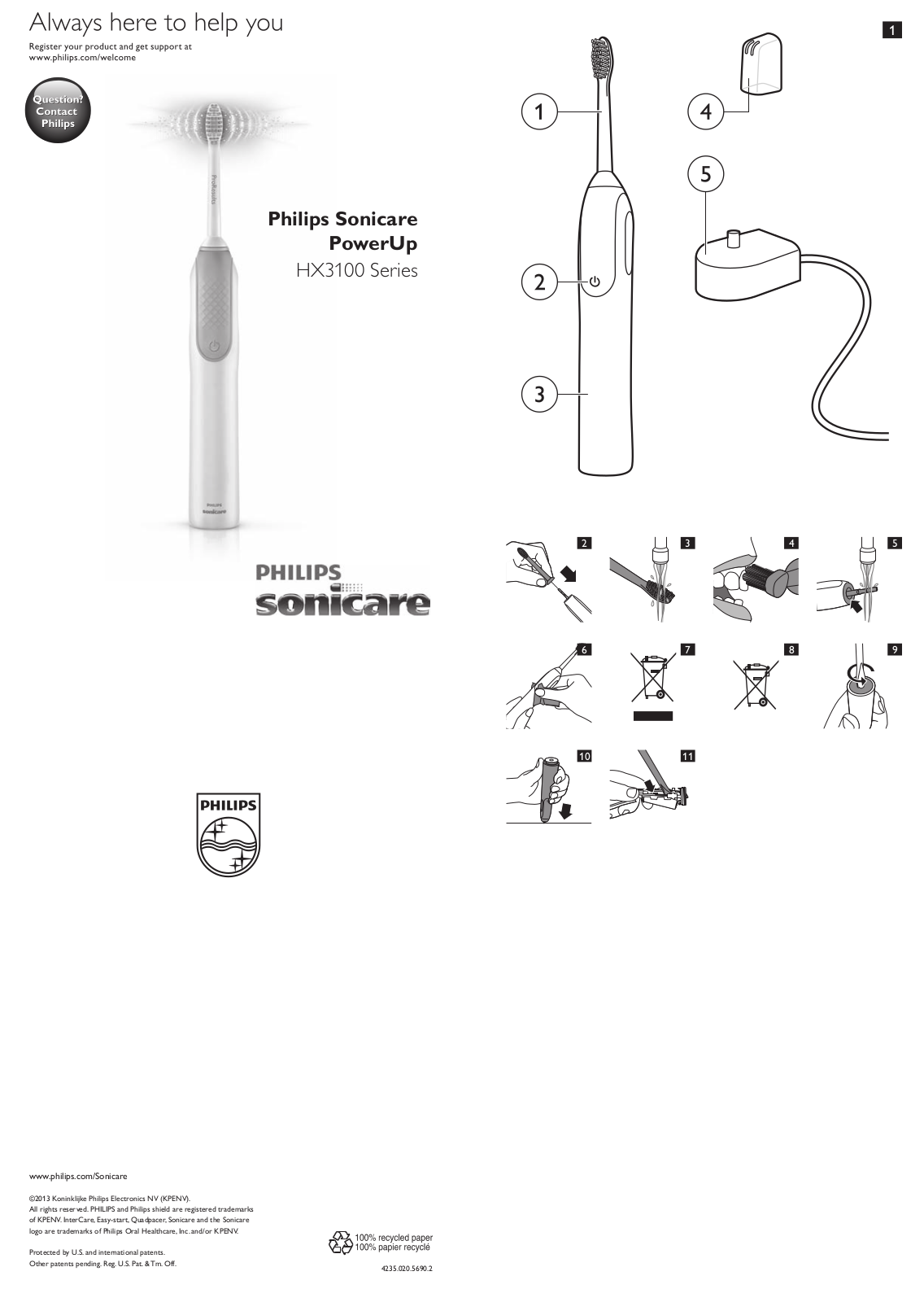 Philips HX3120/01, HX3110/00 User Manual