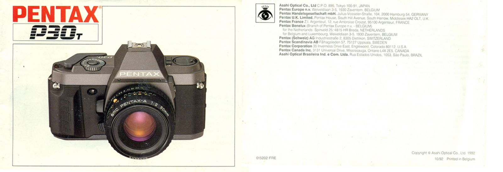 PENTAX P30 T Instruction Manual