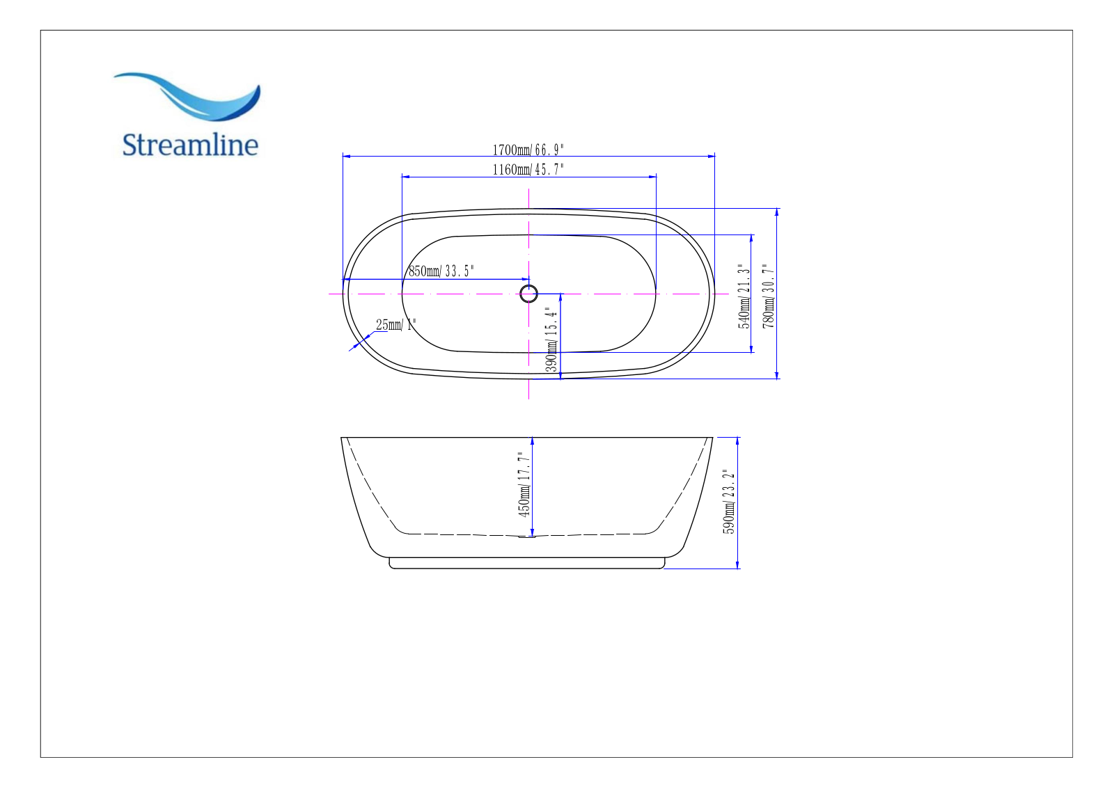 Streamline N56167FSWHFM Specifications