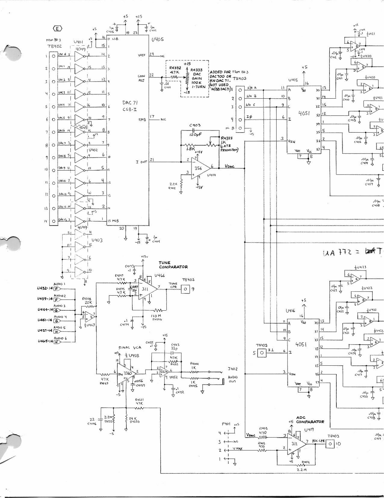 Sequential Circuits Prophet 600 Schematics