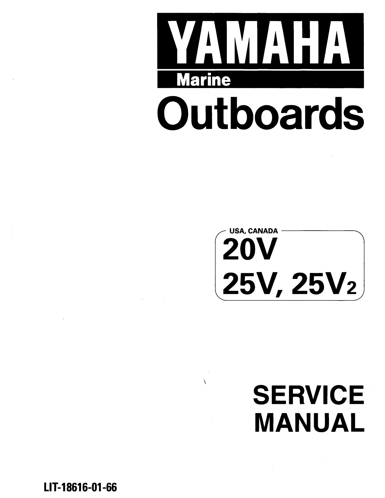 Yamaha 20V, 25V, 25V2 SERVICE MANUAL