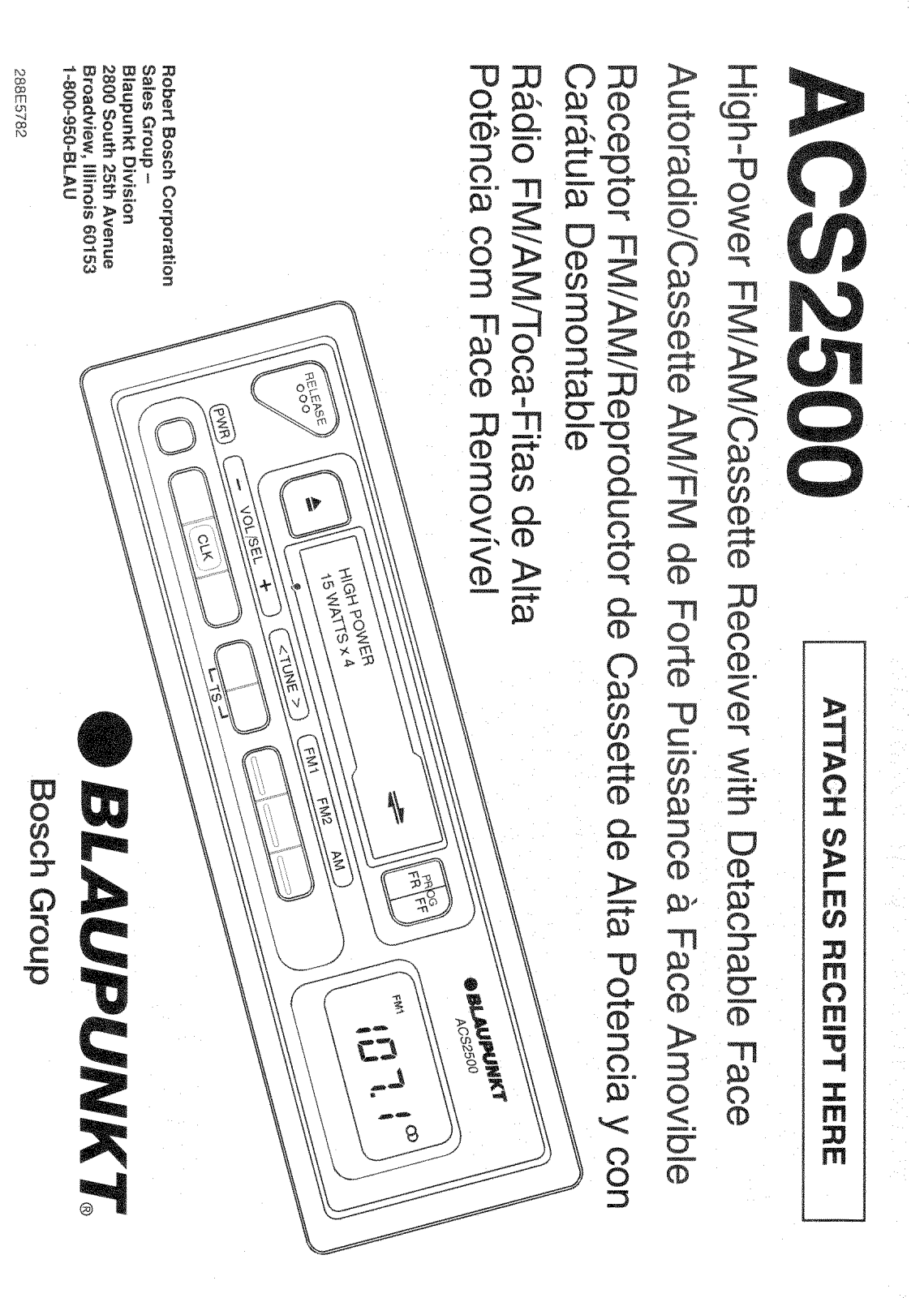 Blaupunkt ACS2500 User Manual