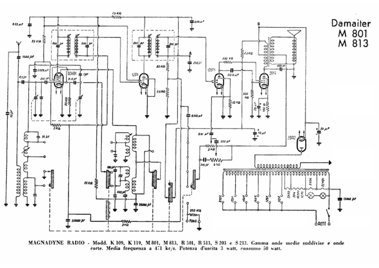 Damaiter m801, m813 schematic