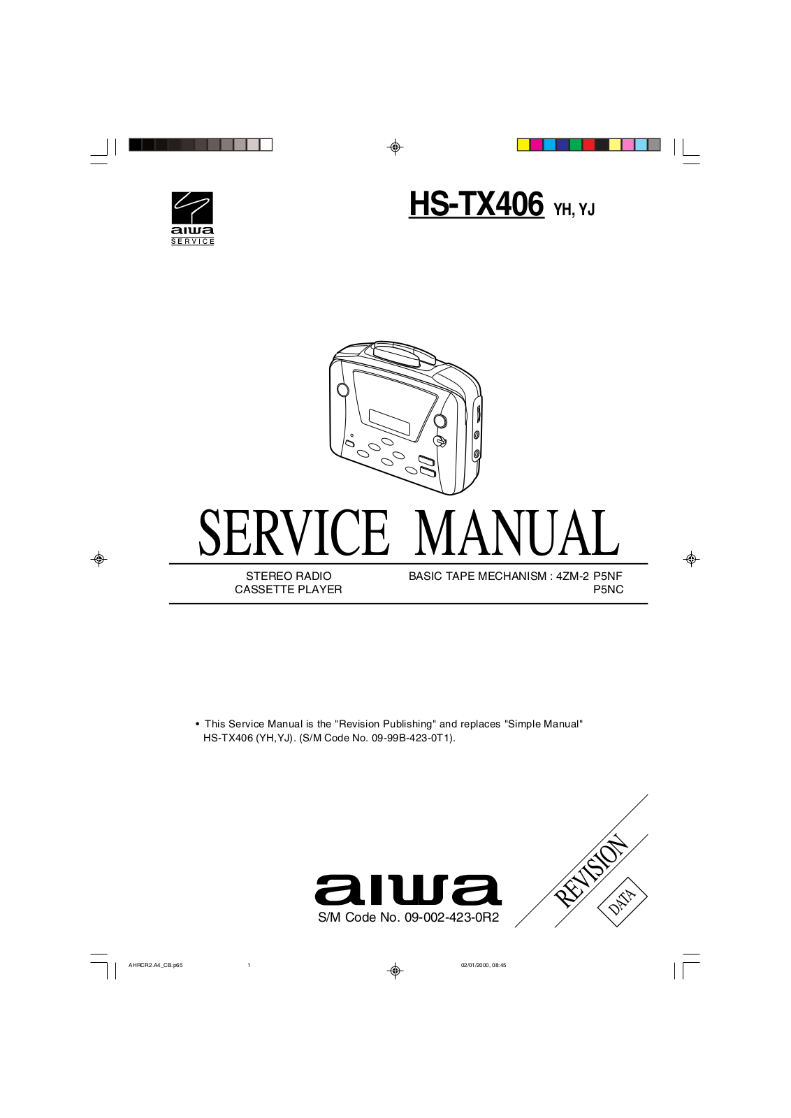 Aiwa HS-TX406 Service Manual