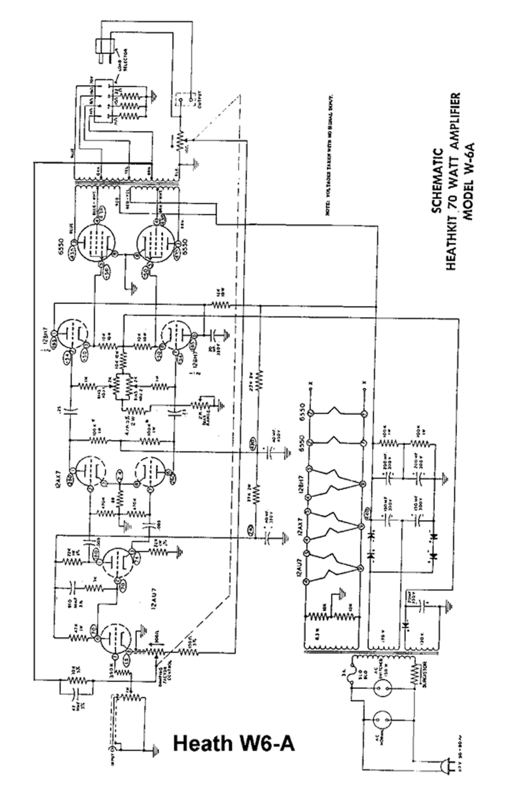 Heath Company W-6 Schematic