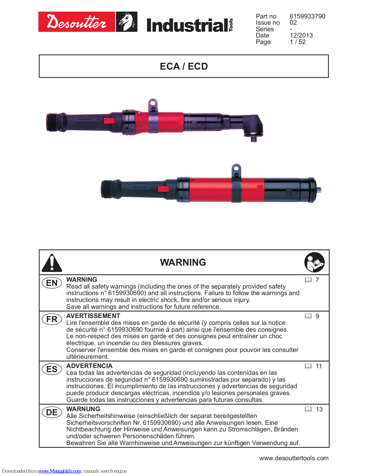 Desoutter ECA15, ECA40, ECA30, ECA20, ECA200 User Manual - ManualMachine.com