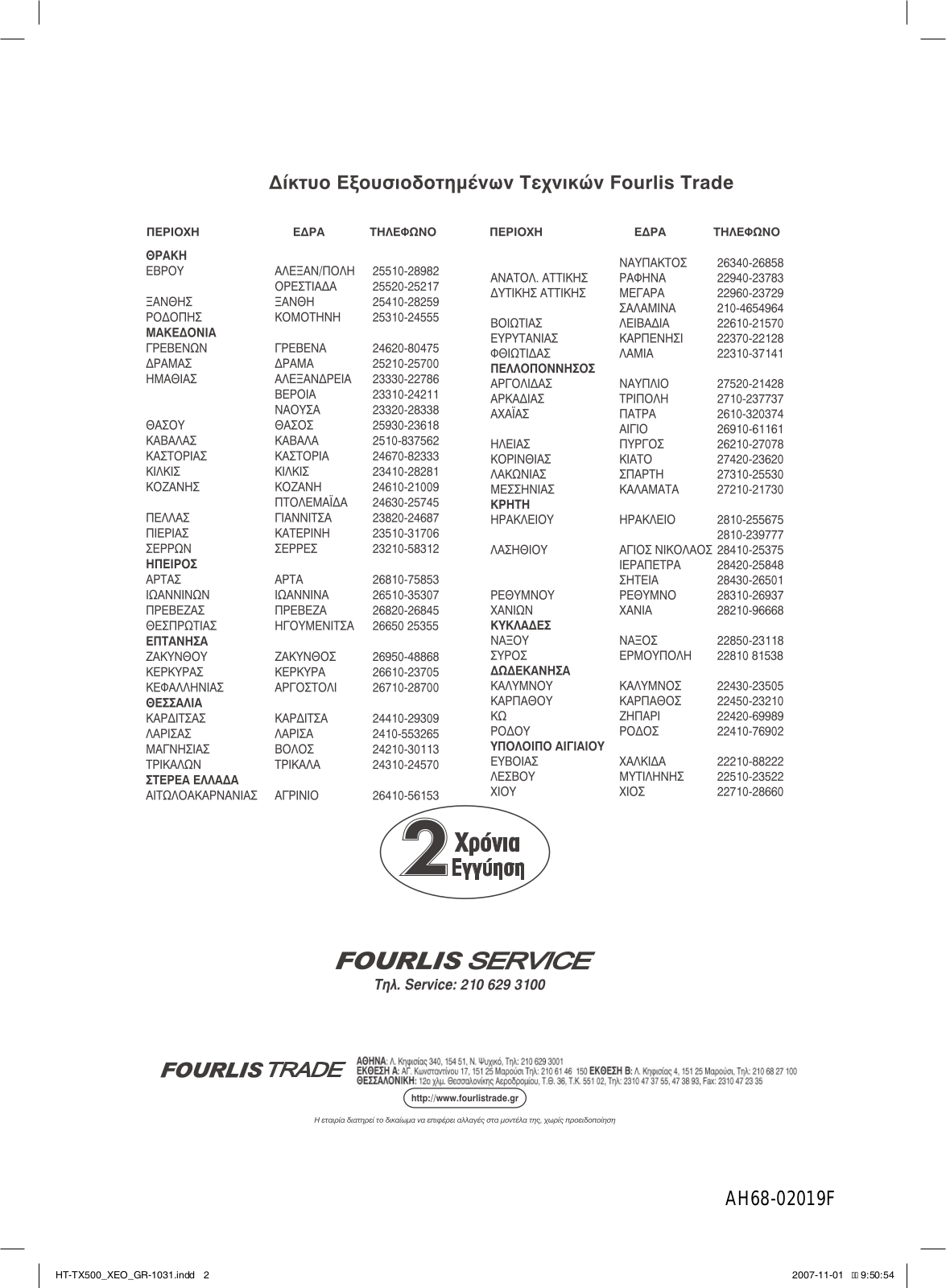 Samsung HT-BD2 User Manual