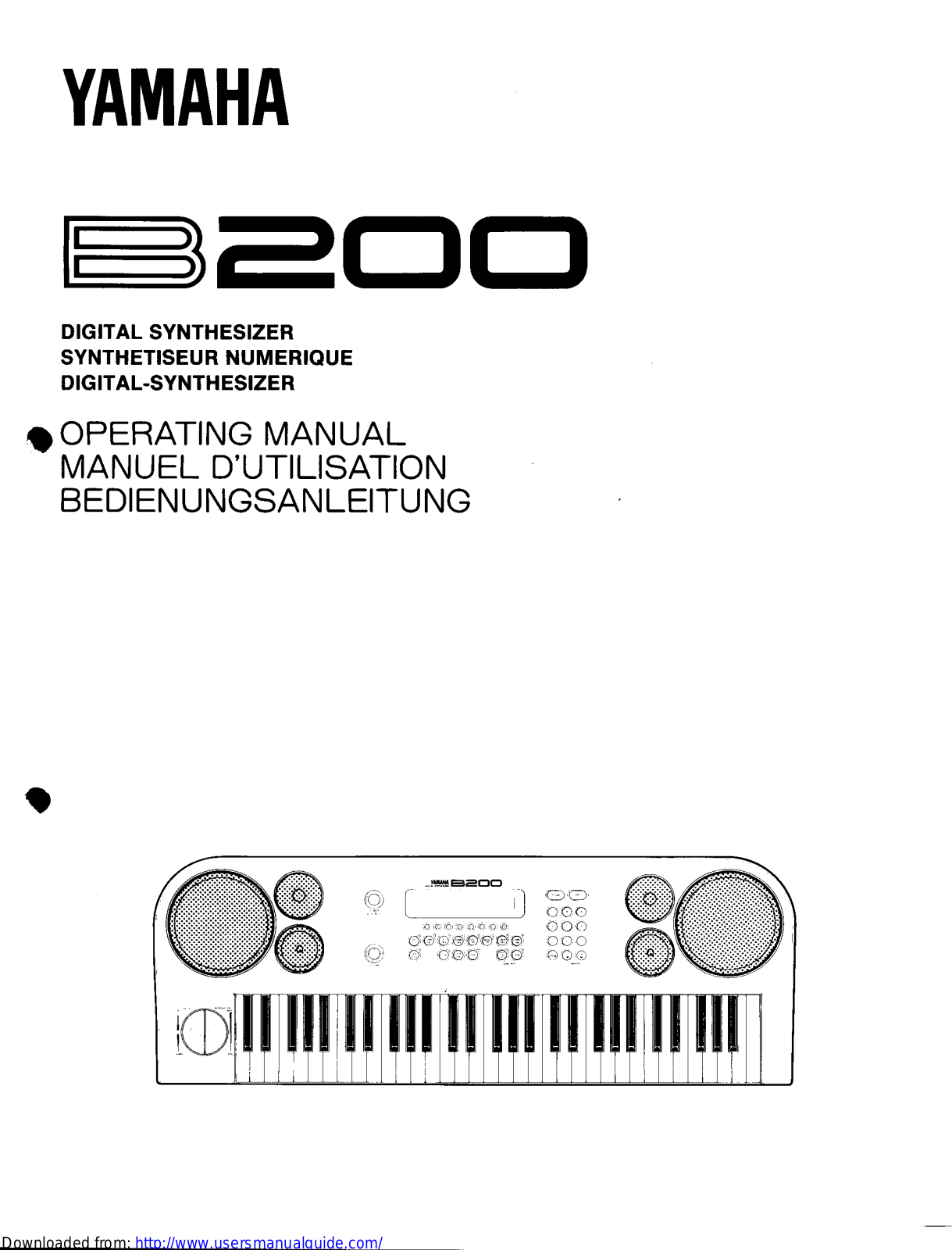 Yamaha Audio B200 User Manual