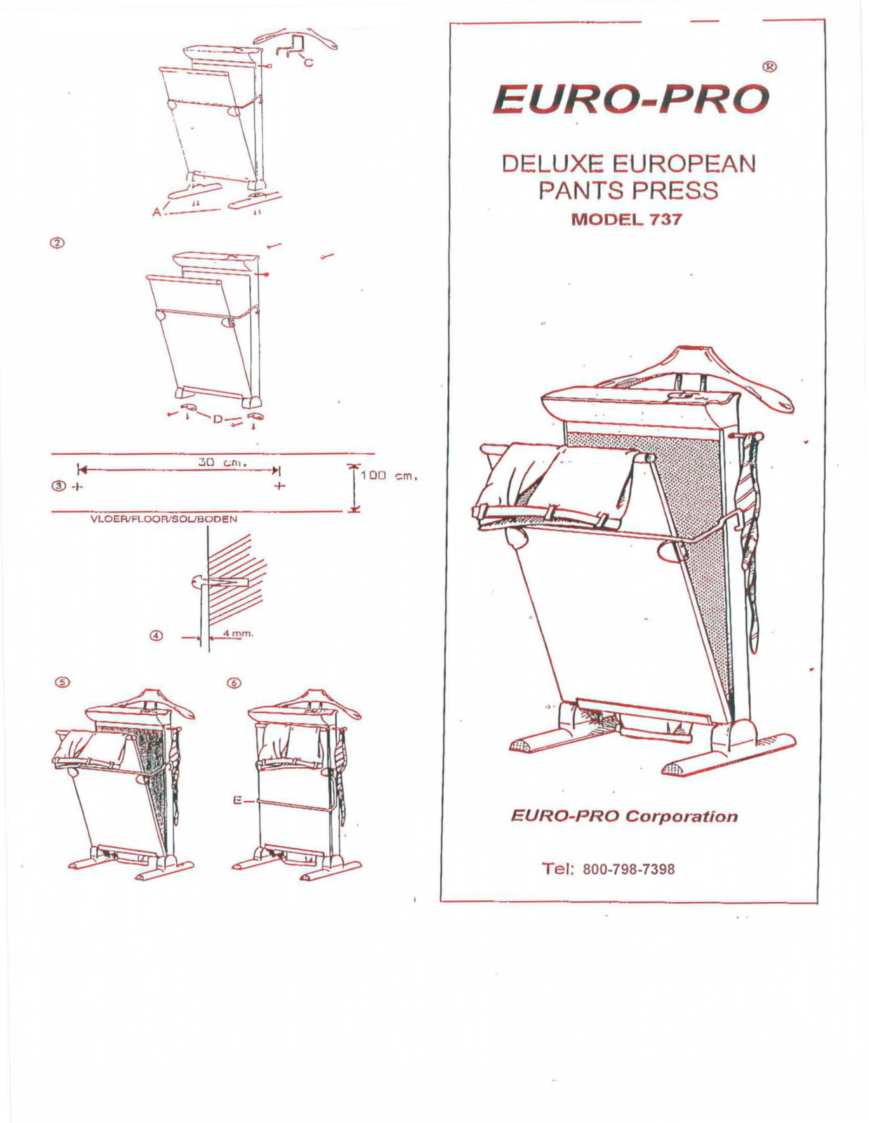 Euro-pro 737 User Manual