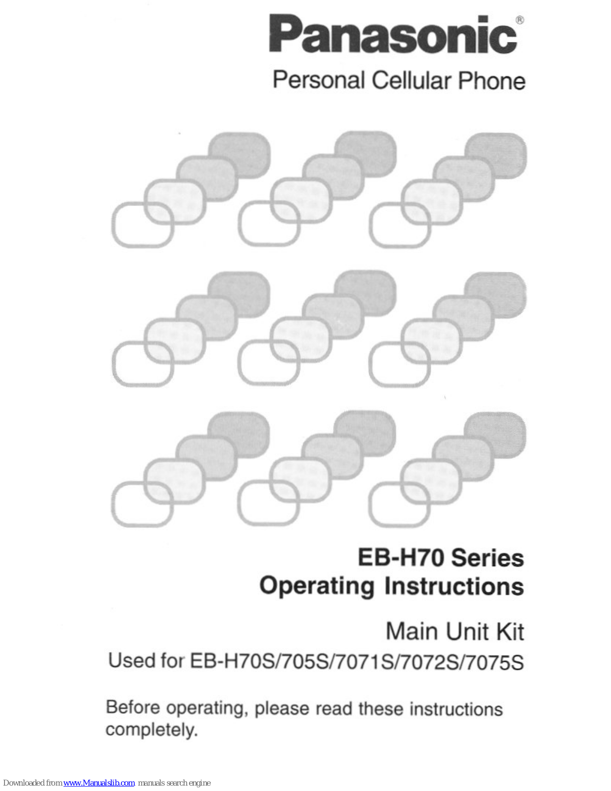 Panasonic EB-H70, EB-H7071, EB-H7072, EB-H7075, EBH705 - HANDHELD CELLULAR PH Operating Instructions Manual