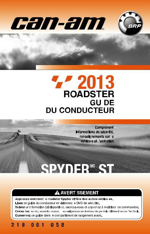 Can-Am Spyder ST User Manual