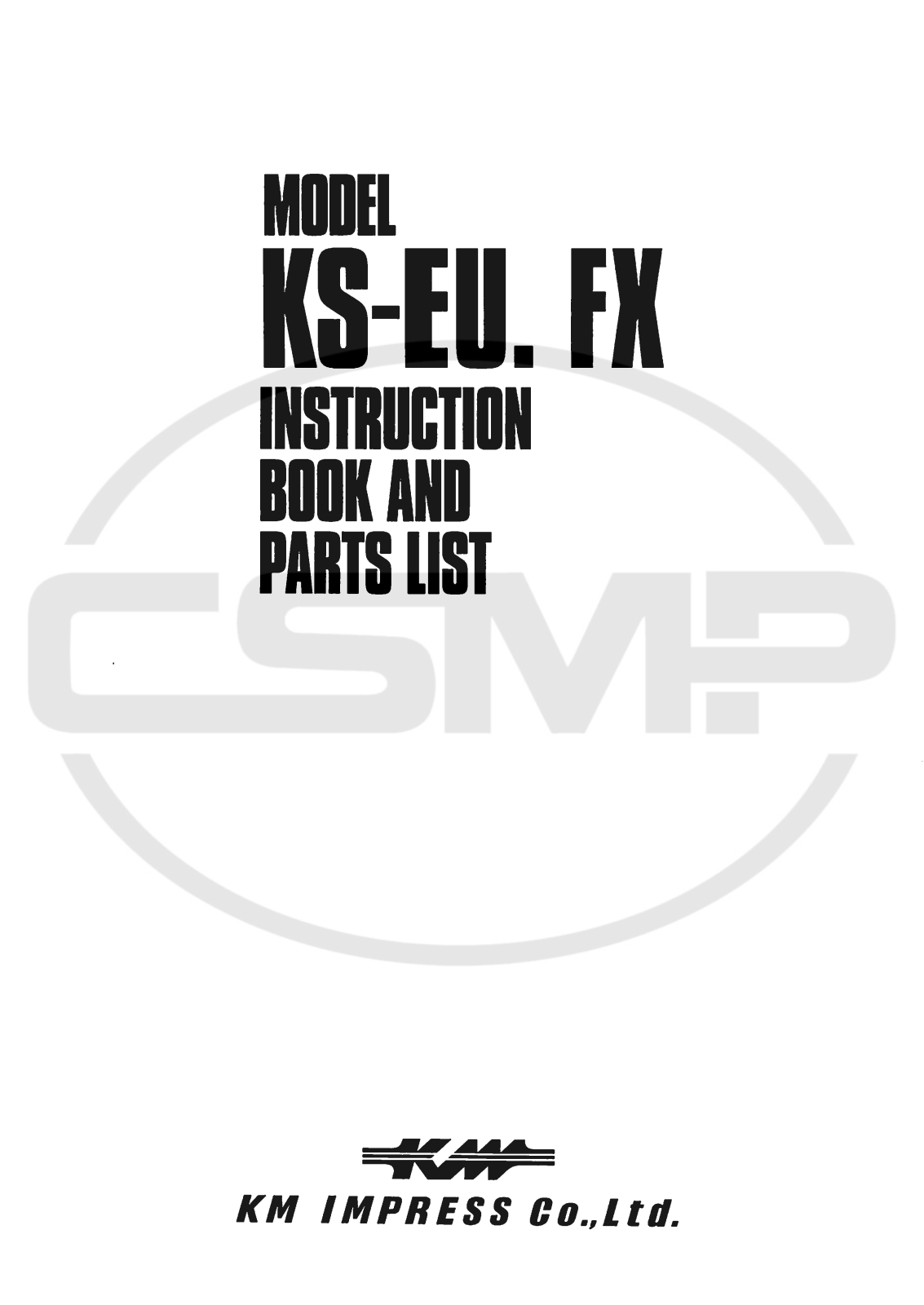 KM KS-EU_FX Parts Book