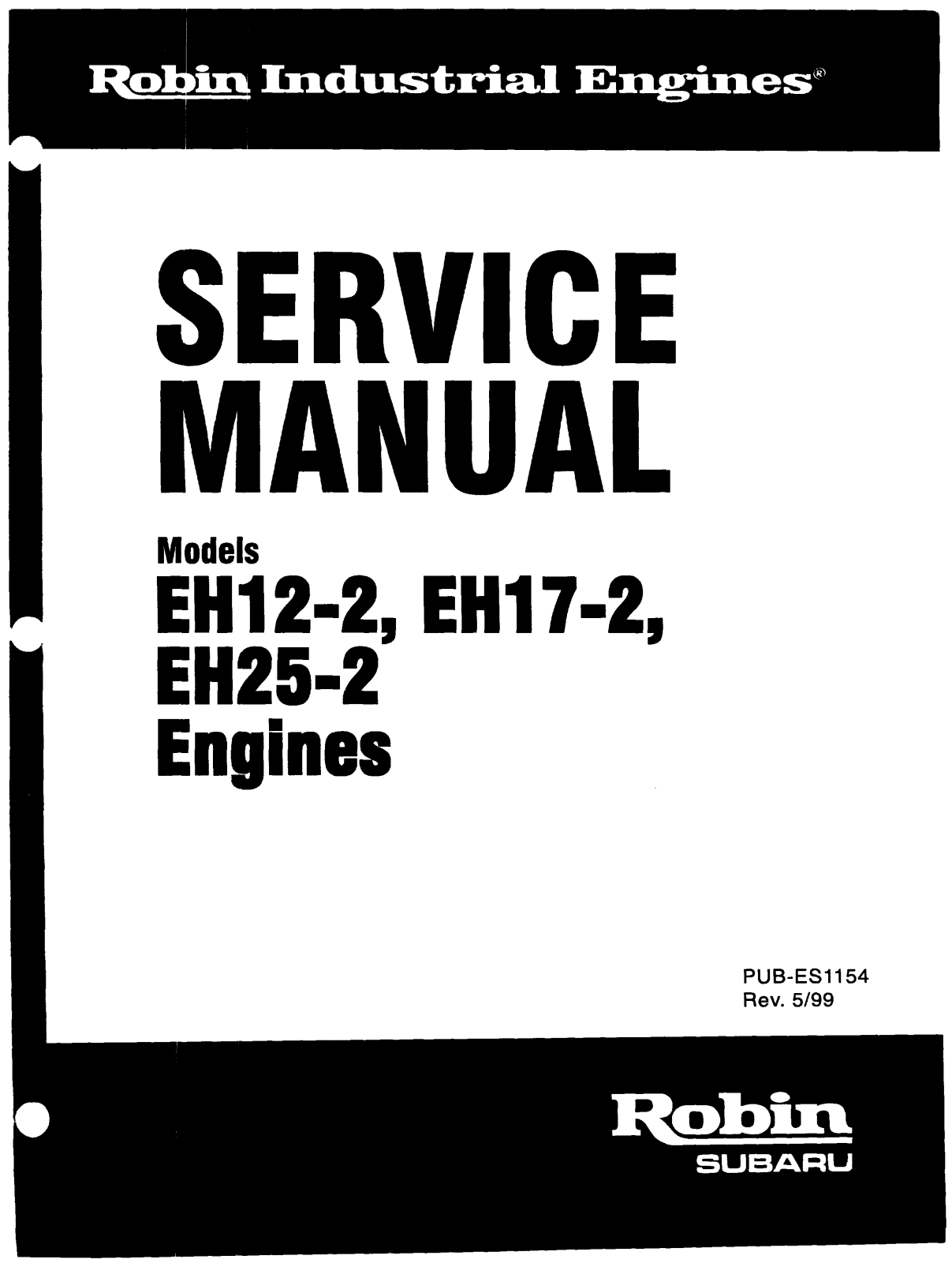 Robin EH17-2, EH25-2 Service Manual