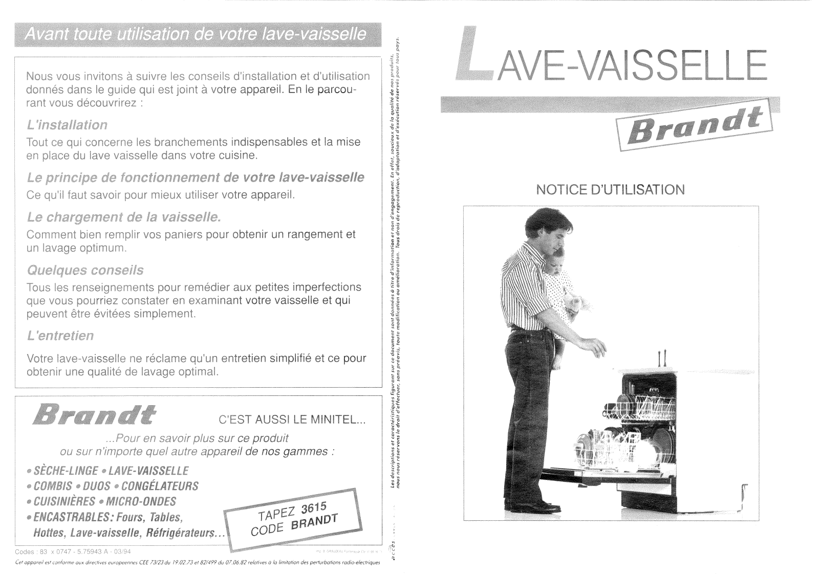 BRANDT LV140B User Manual