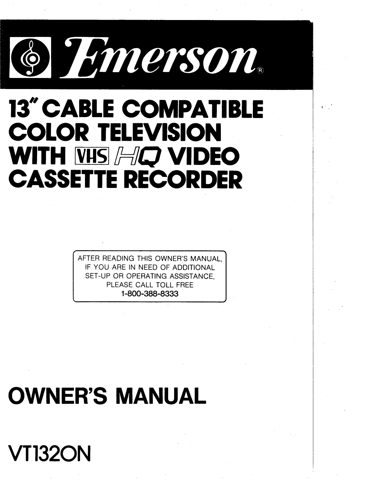 EMERSON VT1320 User Manual