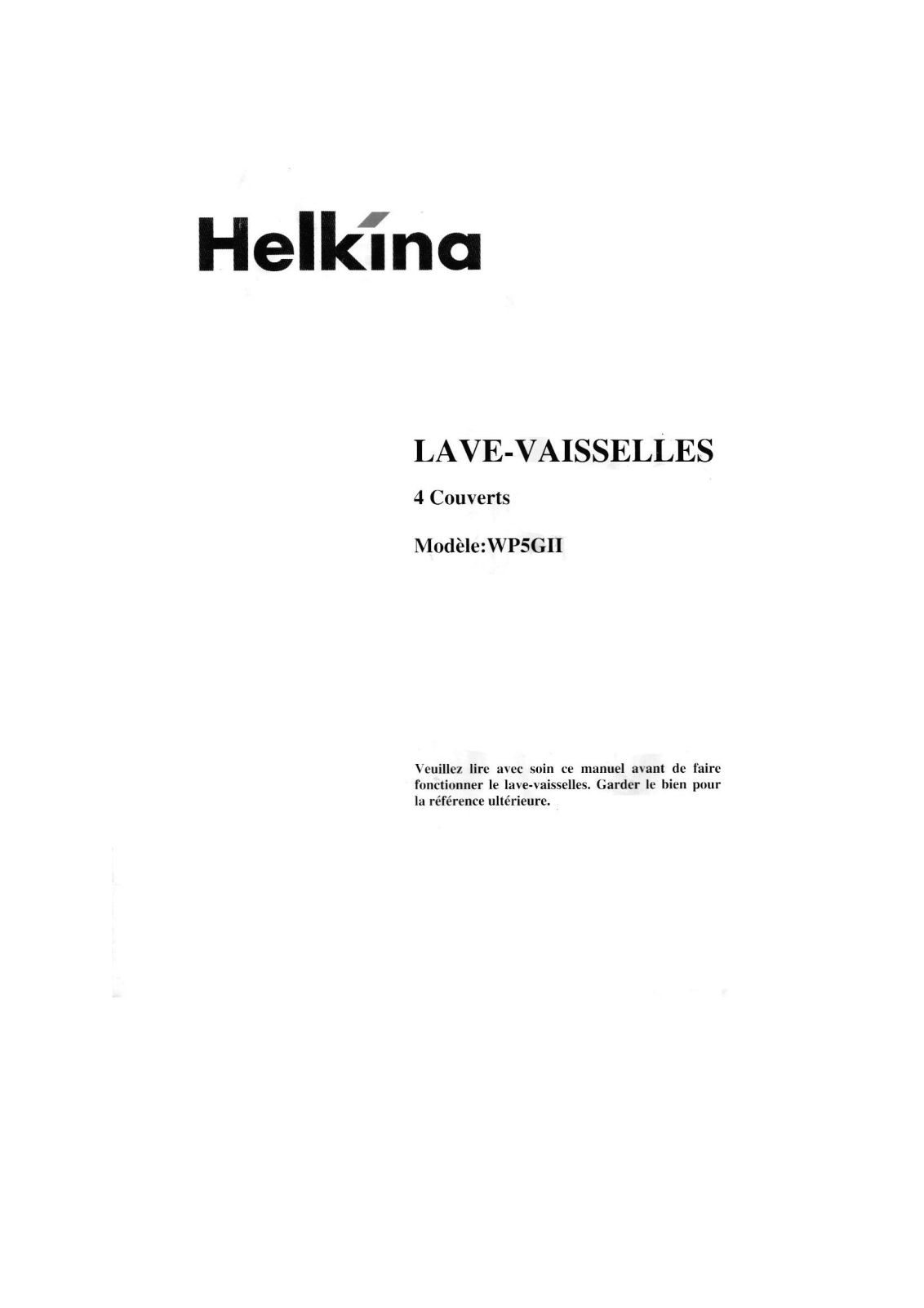 HELKINA WP5G2 User Manual