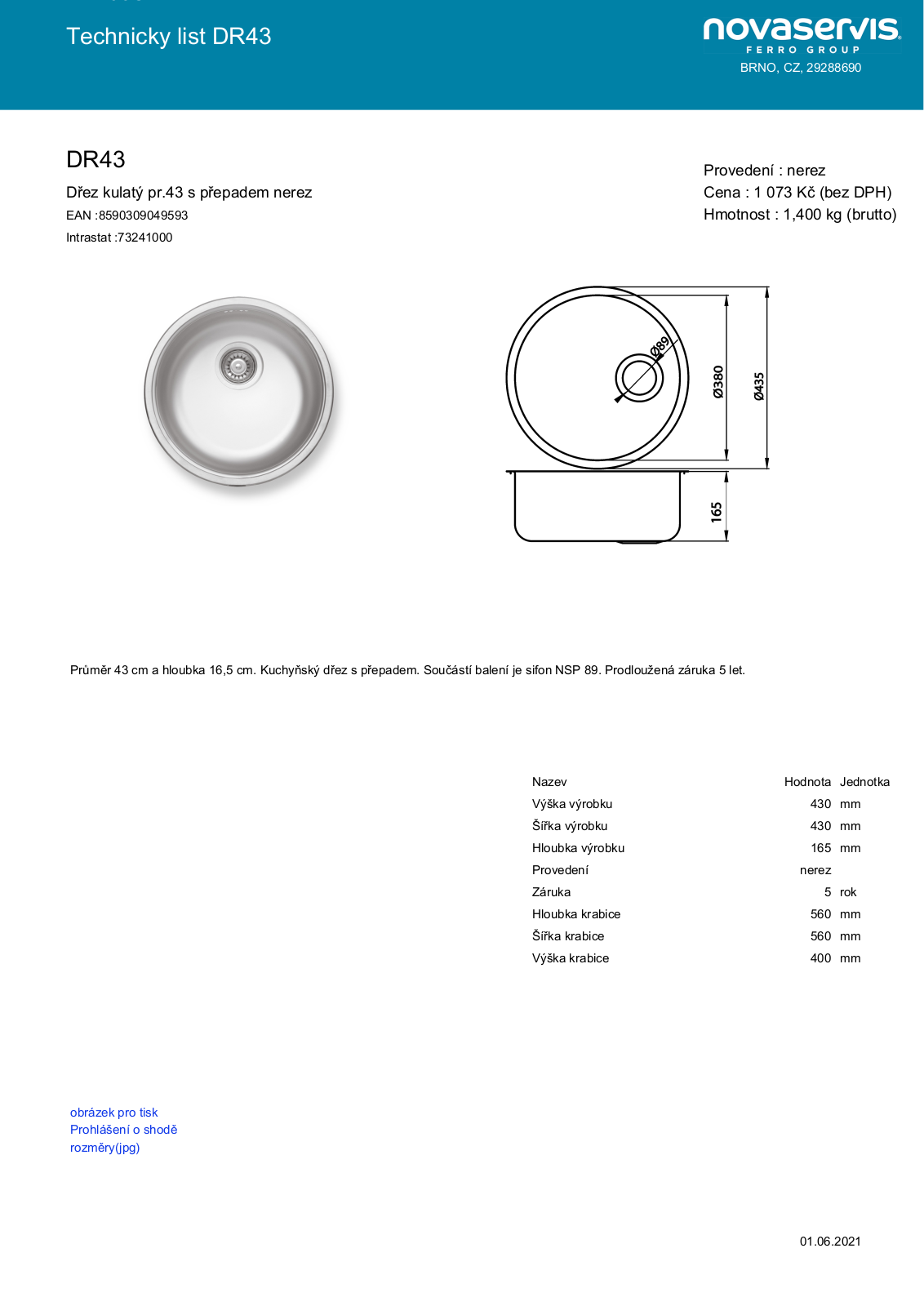 Novaservis DR43 User guide - ManualMachine.com