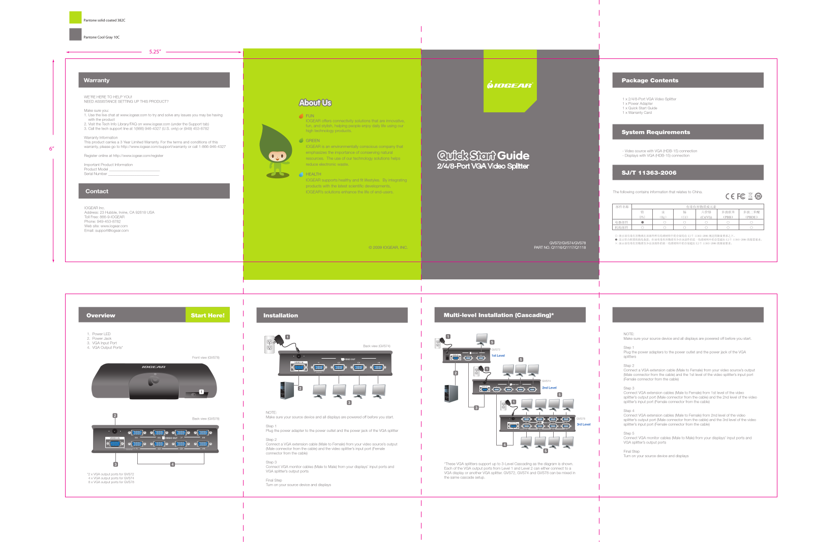 Iogear GVS74, GVS72, GVS78 User Manual