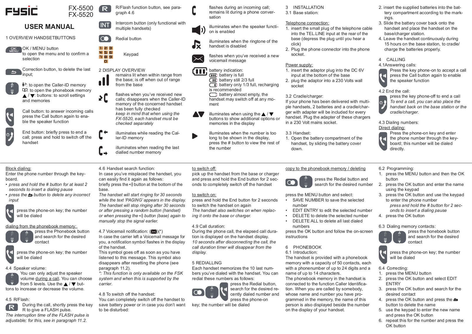 Fysic FM-7550 User manual