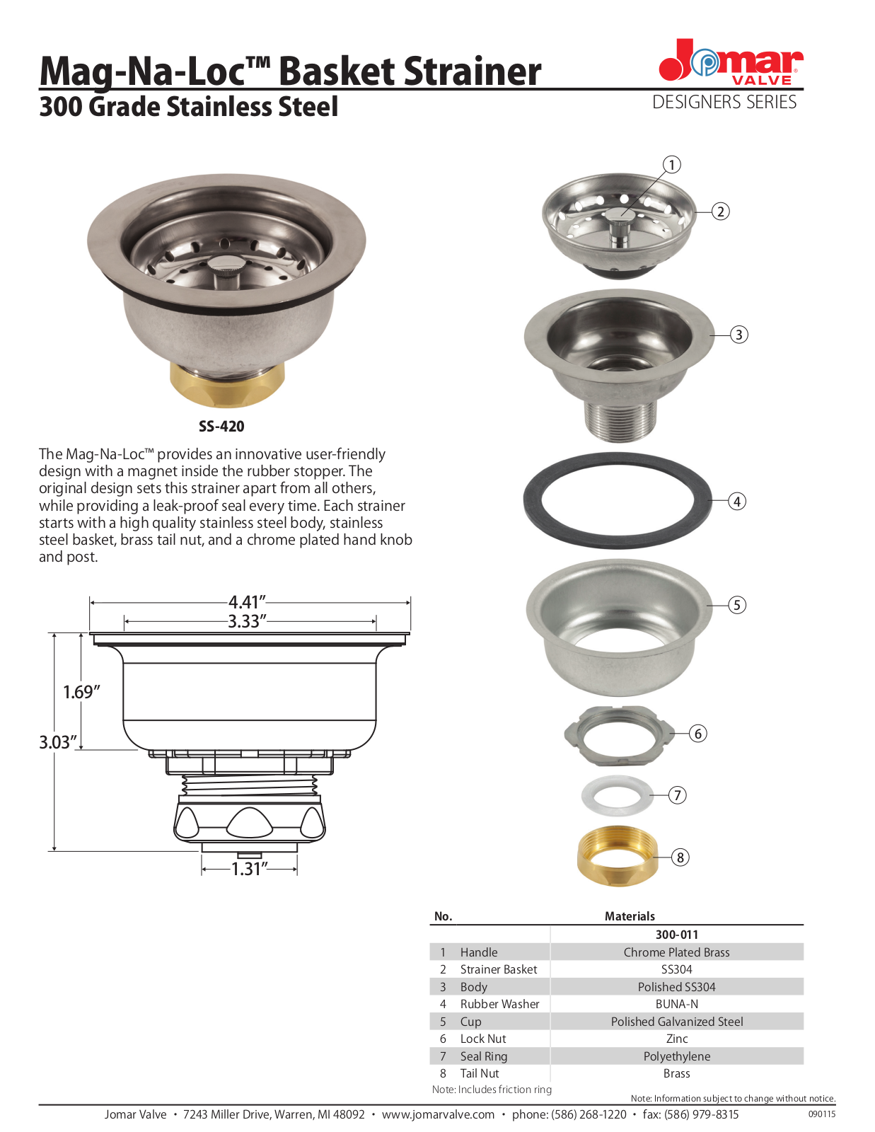 Jomar SS-420 User Manual