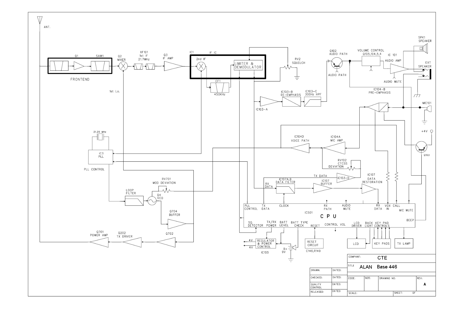 Midland AlanBASE 446 Diagram