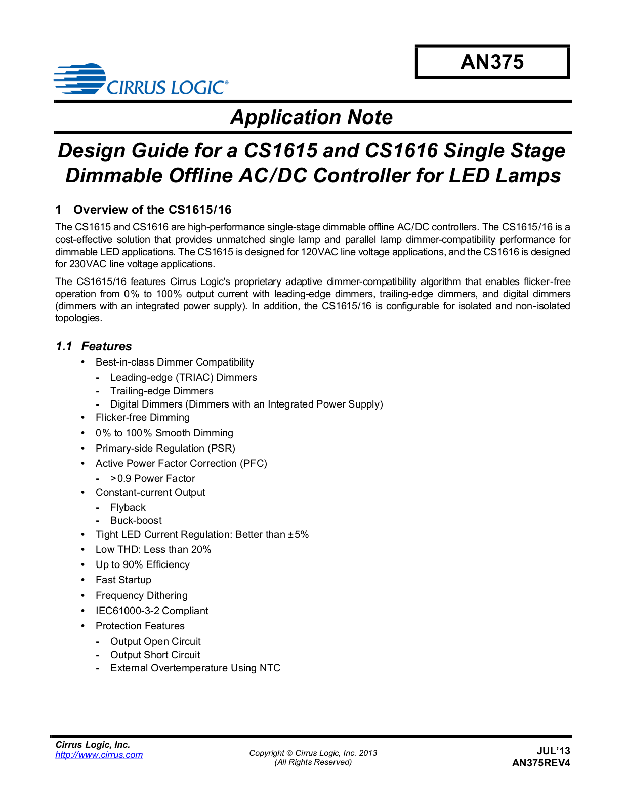 Cirrus Logic AN375 User Manual