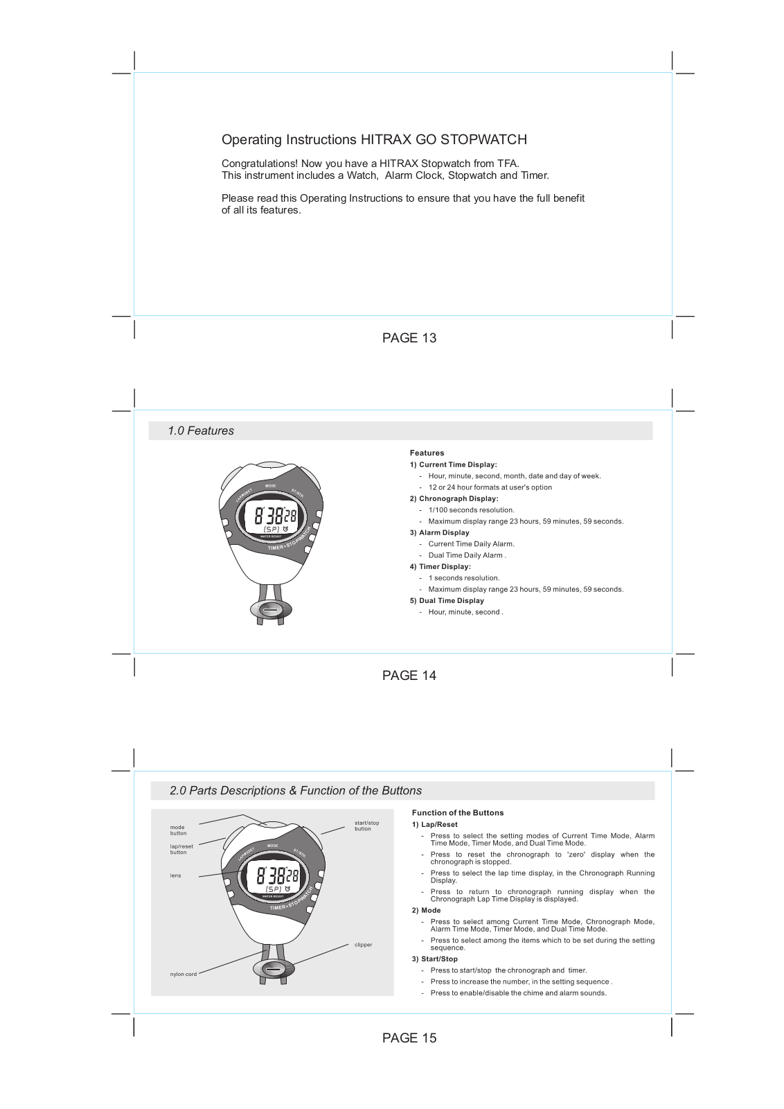 TFA 38.2016 User guide