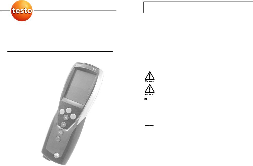 testo 635 User guide