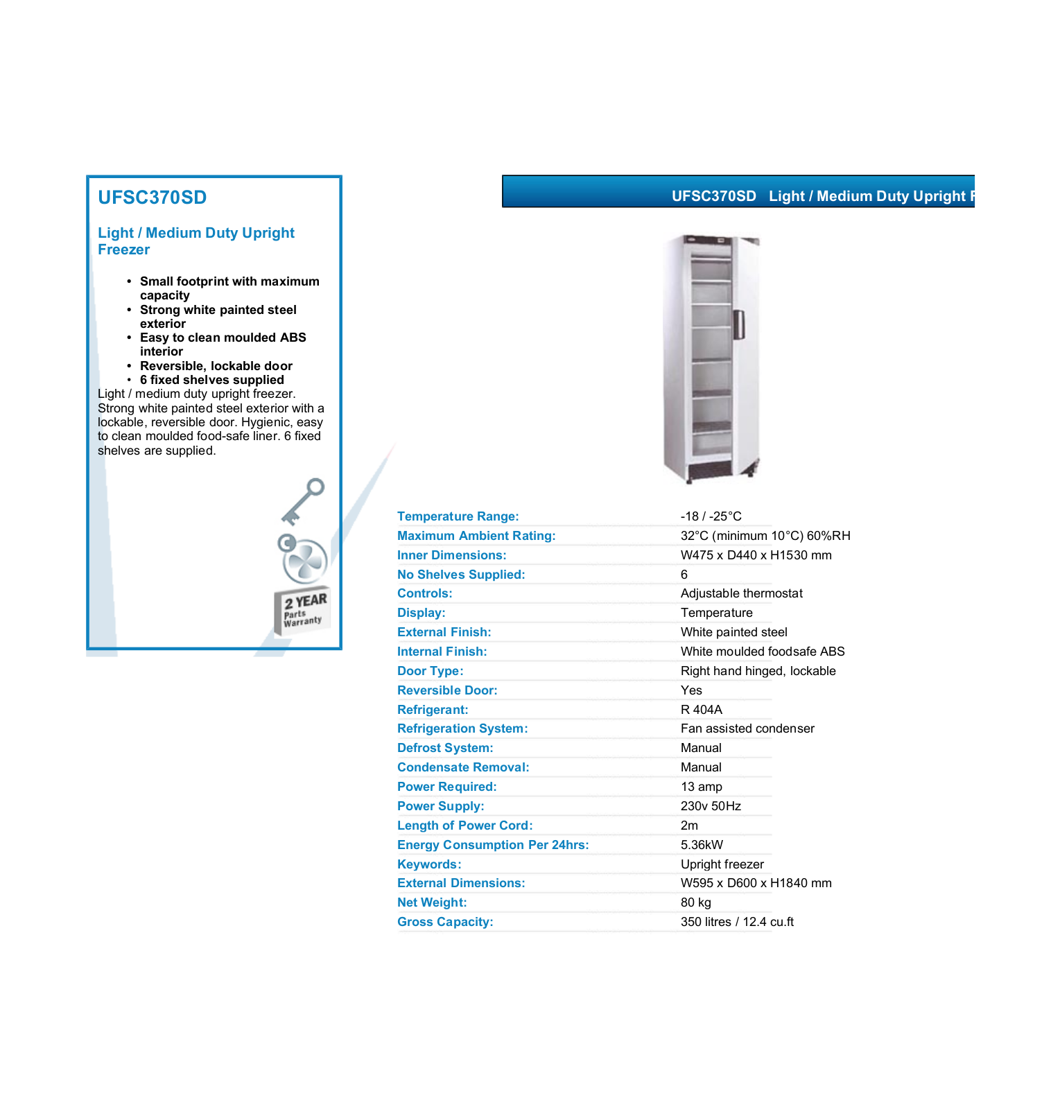 Valera UFSC370SD DATASHEET