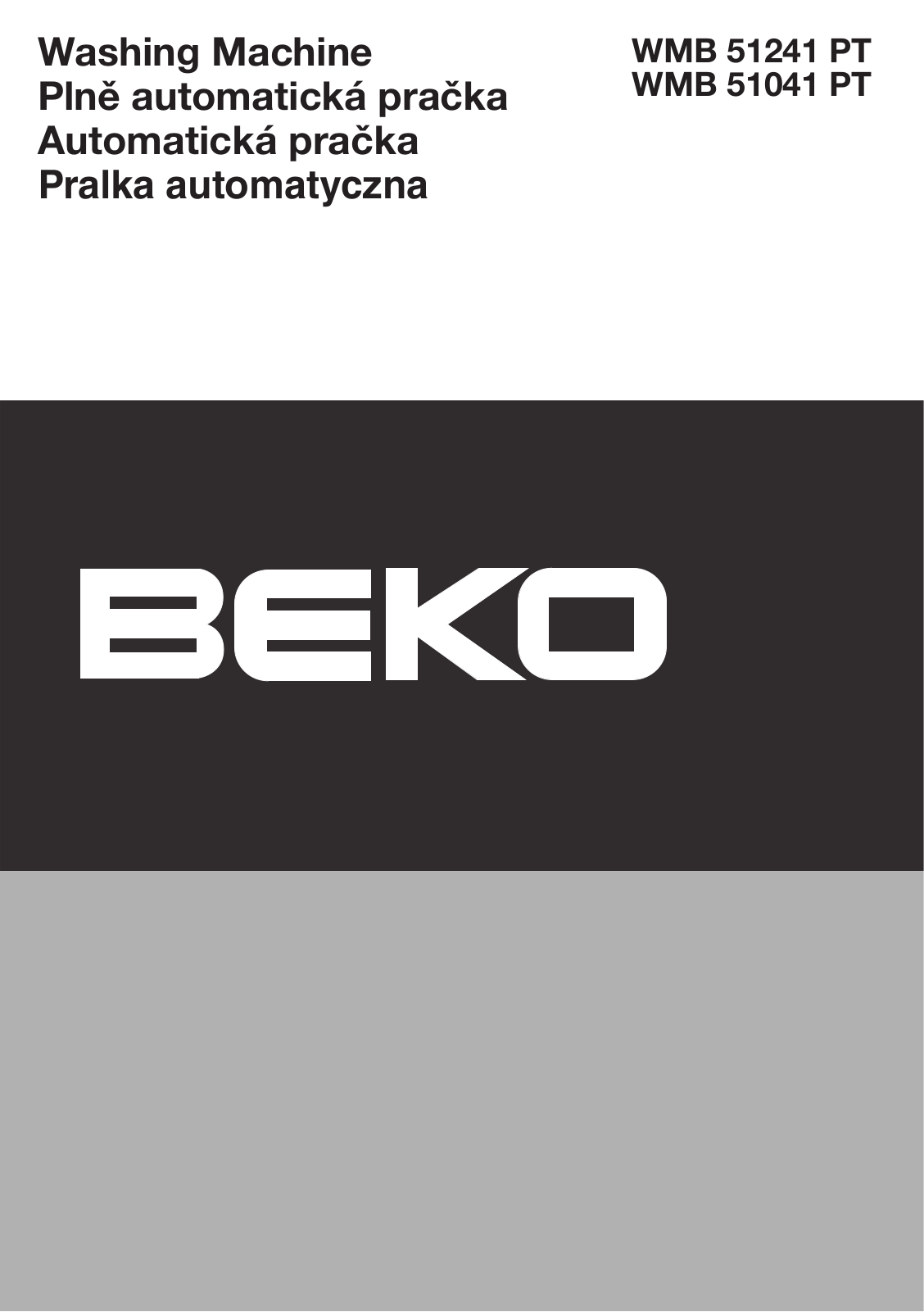 Beko WMB 51241 PTS, WMB 51241 PT, WMB 51041 PT User Manual