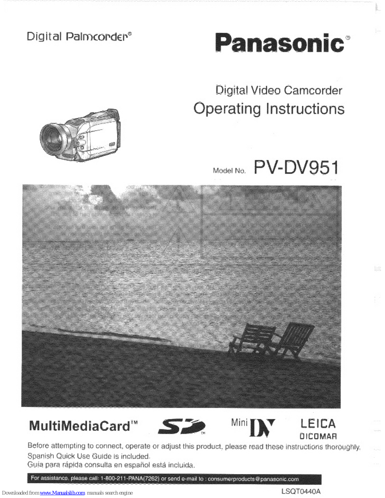 Panasonic Palmcorder PV-DV951, PVDV951D - DIGITAL VIDEO CAMCOR Operating Manual