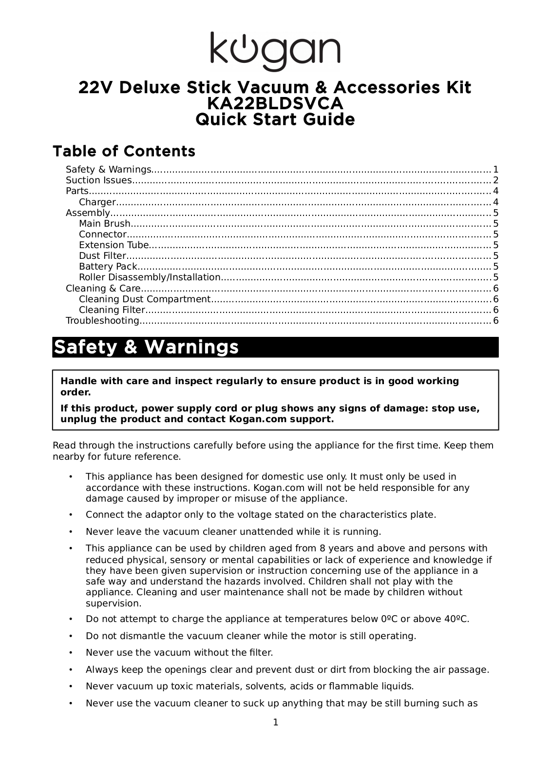 Kogan KA22BLDSVCA User Manual - ManualMachine.com