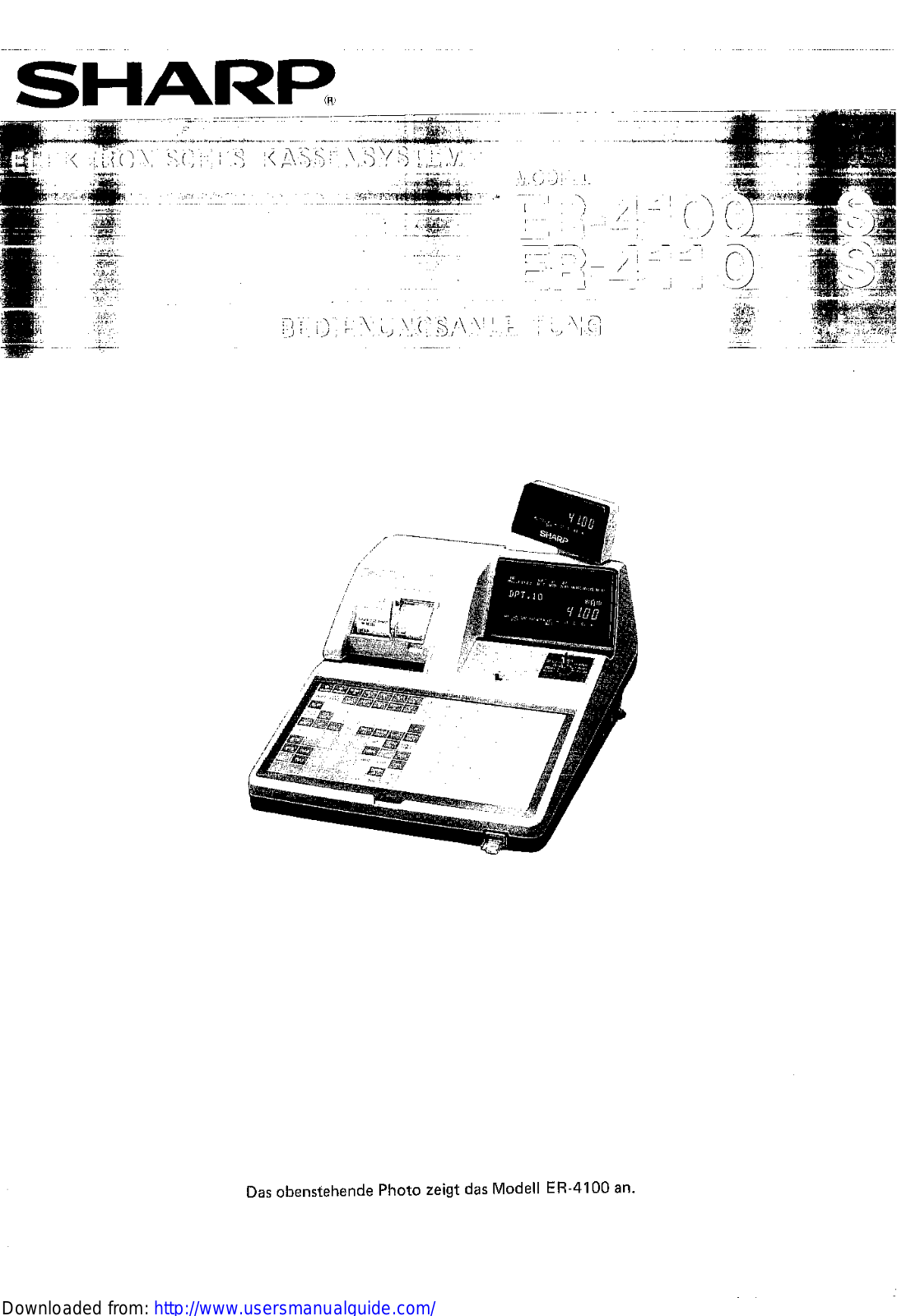 SHARP ER-4100S/4110S User Manual